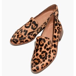 New MADEWELL Size 7 Frances Loafer in Leopard Calf Hair
